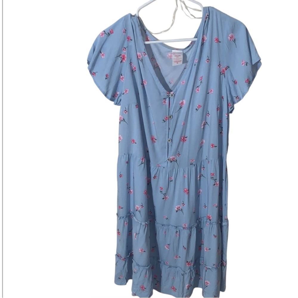 NOBO Floral Button Front Tiered Dress